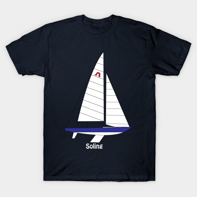 Soling International Keelboat Racing Class T-Shirt by CHBB